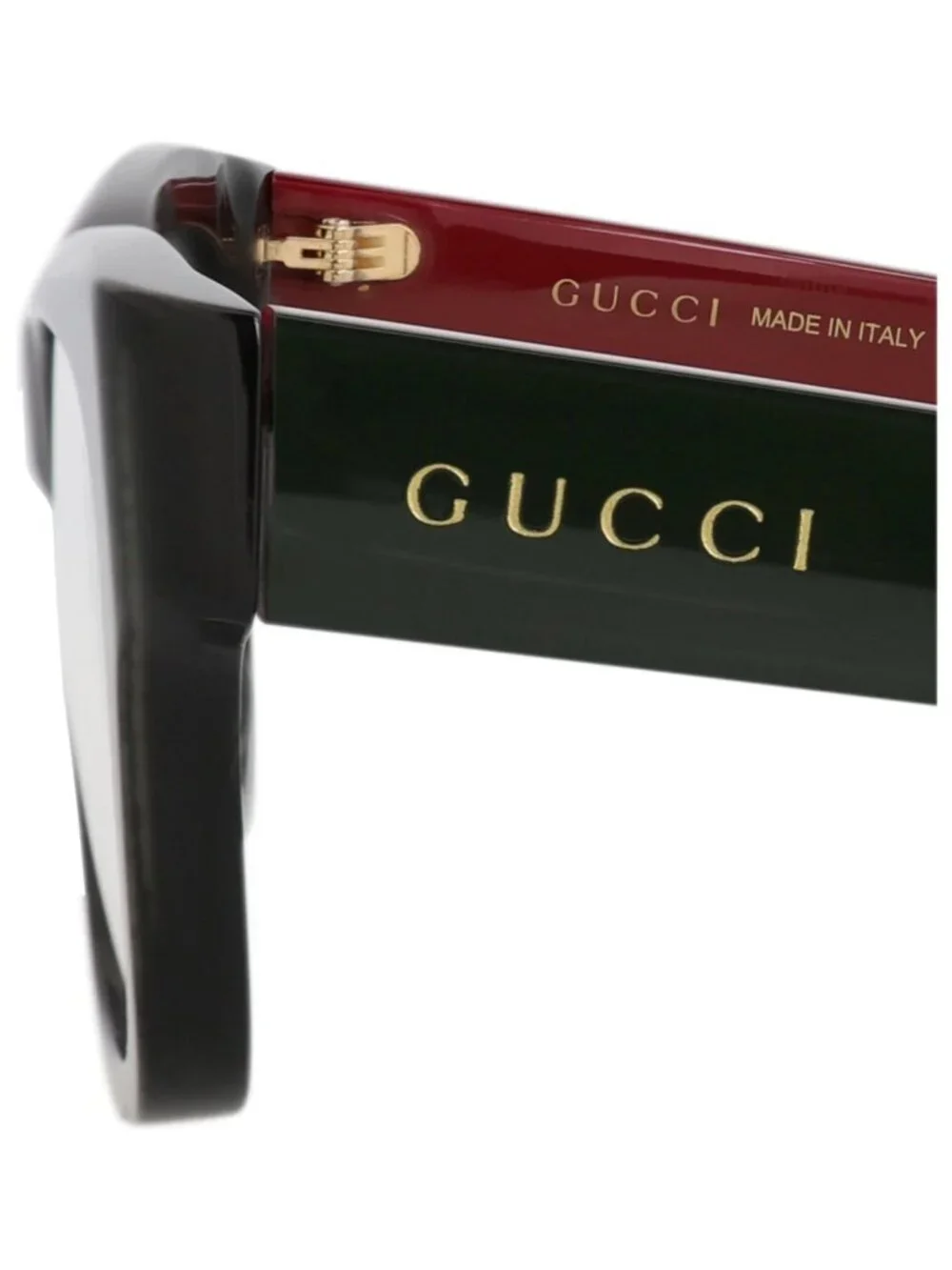 New Gucci Women's Eyeglasses Square Rectangle Recycled Acetate Frame Mens Black